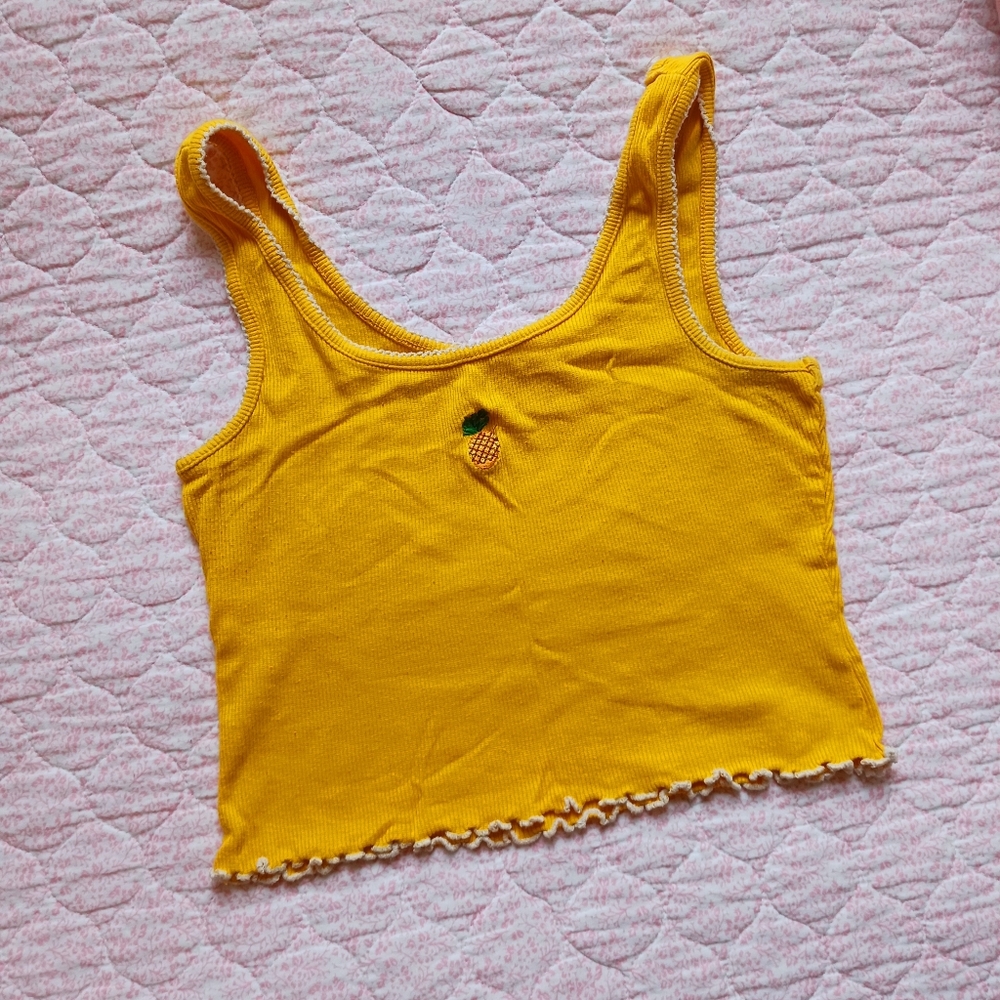 S Pineapple Crop Top